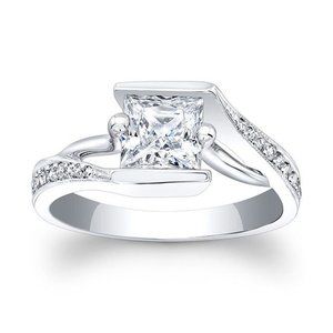 🎀Twisted Dainty Pure Princess Cut Gemstone CZ Rings for Women, EVGG1535